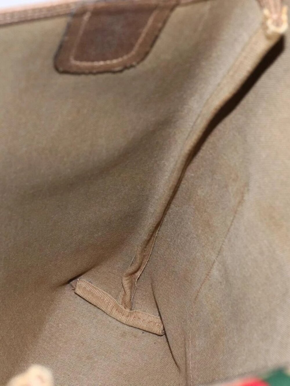 GUCCI GG Supreme Web Sherry Line Tote Bag PVC Beige Gold 39 02 003 Auth 173540 - Picture 9 of 13